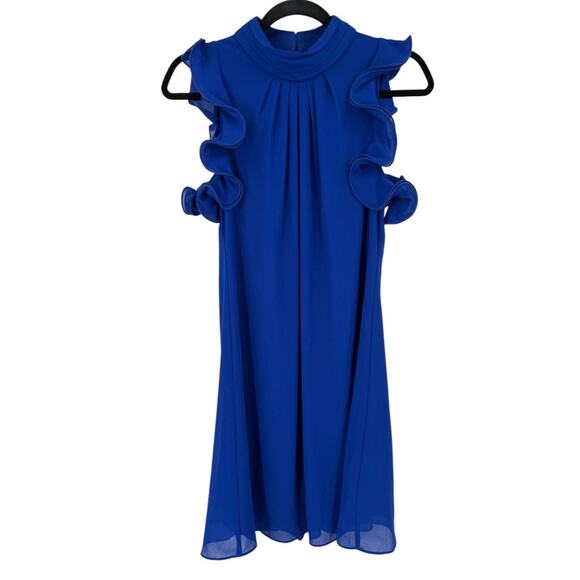 Vince Camuto Dress high neck ruffle sleeve shift size 8 - Picture 2 of 6